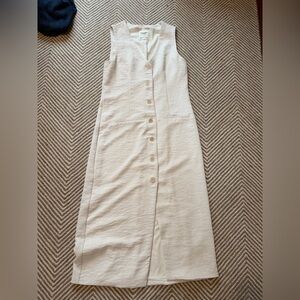 Abercrombie & Fitch Cream V-Neck Dress